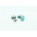 Handcrafted Studs 925 Sterling Silver Natural Blue Turquoise Gem Stone 